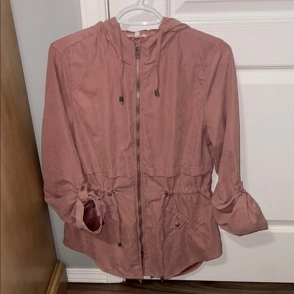 Maurices Pink Utility Jacket with Hood and Drawstring Waist - Picture 5 of 5